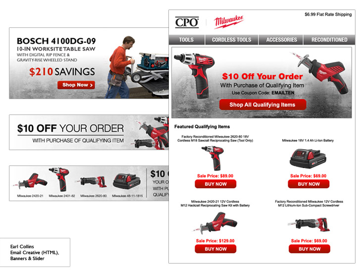 Web Design, Email Marketing, Banners & Sliders