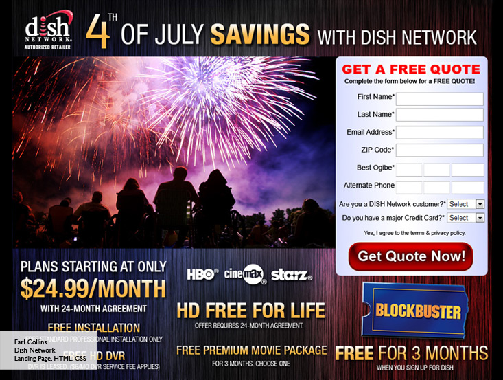 4th of July Savings - Web Design